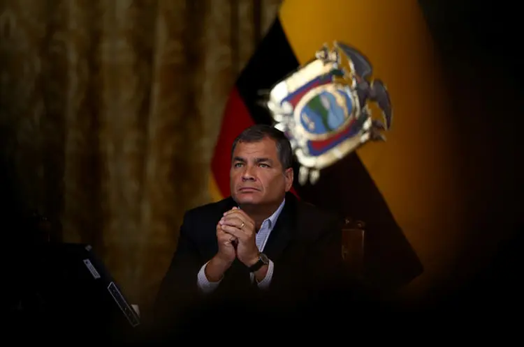 RAFAEL CORREA: o presidente tenta eleger seu sucessor, Lenín Moreno  / Mariana Bazo/ Reuters (Mariana Bazo/Reuters)