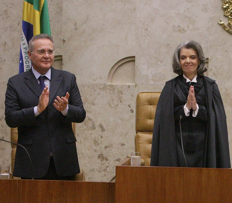 RENAN E CÁRMEN LÚCIA, PRESIDENTE DO SET:  o Brasil precisa se reacostumar a ter instituições fortes e regras claras que sirvam para todos, se quiser ser uma sociedade analítica e questionadora / Agência STF