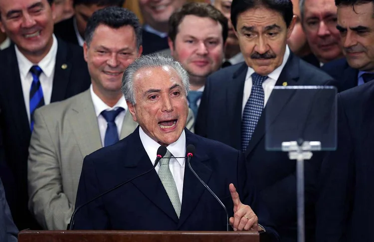 TEMER: em discurso, ele defendeu um governo de &#8220;salvação nacional&#8221; / Adriano Machado/ Reuters