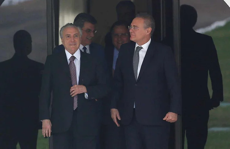 TEMER, JUCÁ, GEDDEL E RENAN: discussão para formação do novo ministério / Paulo Whitaker/ Reuters