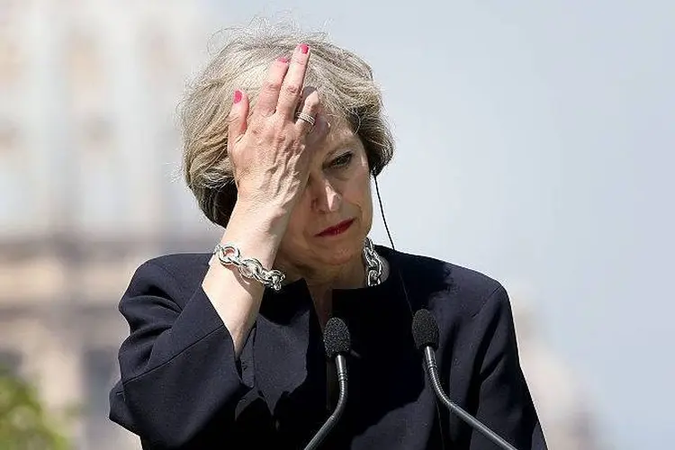 Theresa May: a autoridade da premiê começa a ser questionada (Franco Origlia/Getty Images)