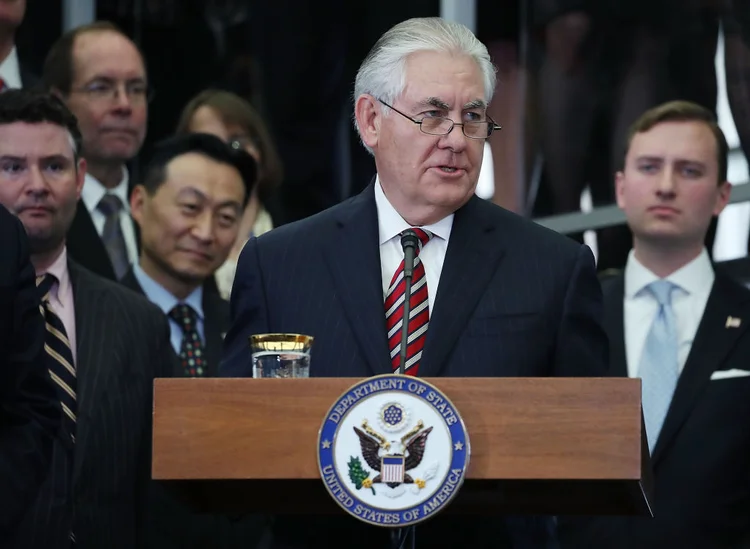 REX TILLERSON: secretário recebe hoje em Washington os membros da Coalizão Global para discutir o combate ao Estado Islâmico / Mark Wilson/Getty Images