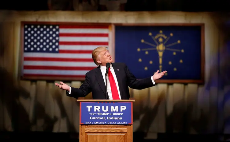 Donald Trump: muitos americanos, entretanto, enxergam fraqueza contínua em Trump como líder (Aaron P. Bernstein/REUTERS/Reuters)