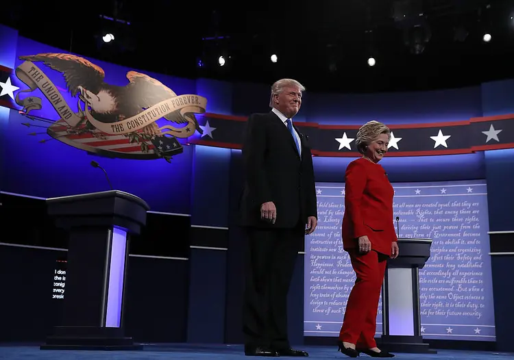 TRUMP VS CLINTON: o republicano perdeu o primeiro debate e caiu nas pesquisas e na confiança de seu partido. Perder o próximo pode ser o começo do fim / Justin Sullivan/Getty Images