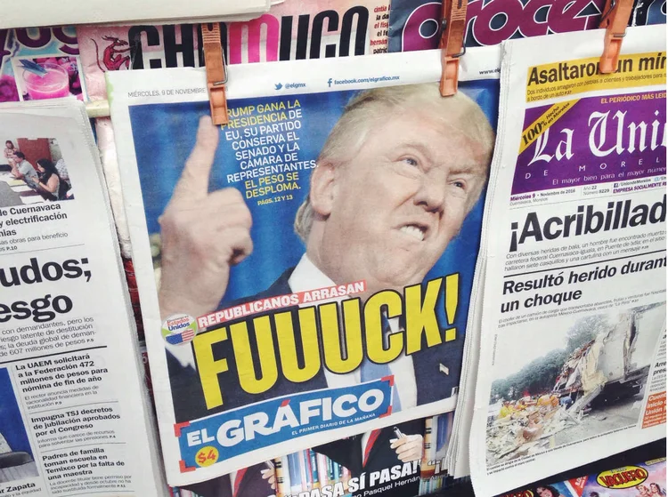 TRUMP: &#8220;acredito que até mesmo o porta-voz da Casa, Paul Ryan, sabe que está contando uma mentira deslavada&#8221; / Nathan Mattes/EXAME Hoje