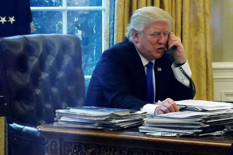 Donald Trump: segundo uma porta-voz, Trump teve uma ligação de uma hora com Tillerson e com o chefe de gabinete, John Kelly (Jonathan Ernst/Reuters)