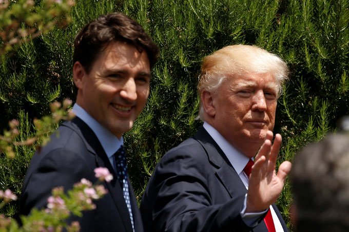 Trudeau e Trump discutem conclusão de acordo sobre Nafta
