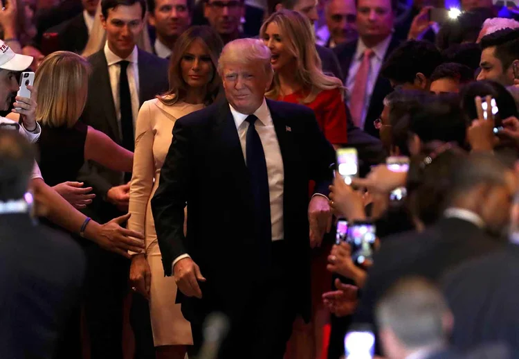 TRUMP: candidato republicano comemorou a vitória em Nova York na&#8230; Trump Tower / Carlo Allegri/ Reuters