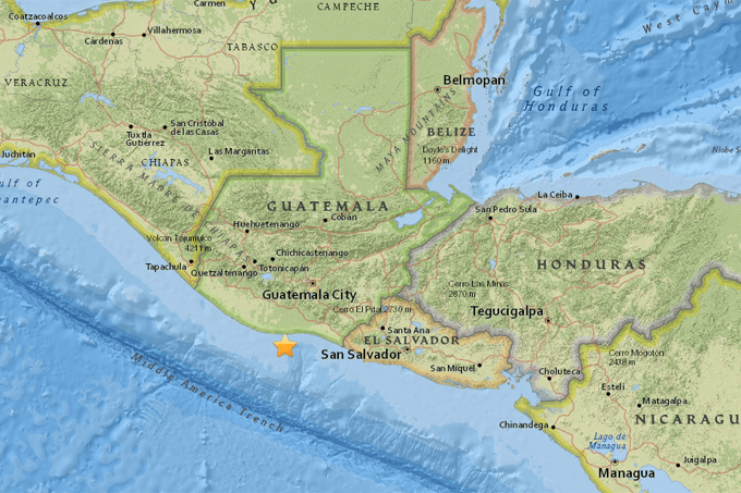 Terremoto de 6,8 graus atinge Guatemala e El Salvador