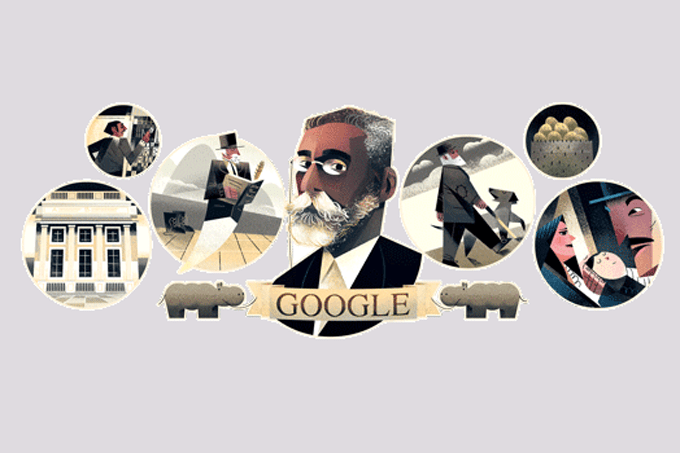 Google faz homenagem a Machado de Assis em novo doodle