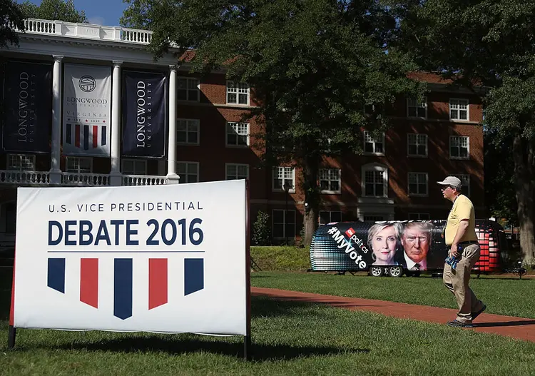 DEBATE DOS VICES: democratas e republicanos esperam que o desempenho de seus vices possam lhe dar vantagens em uma campanha apertada / Joe Raedle/Getty Images