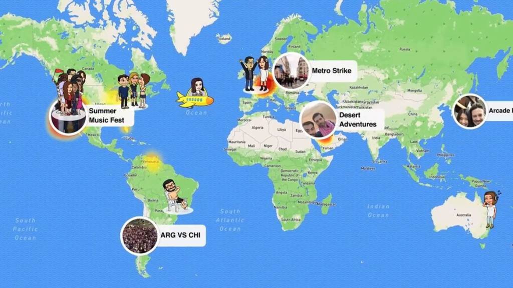 Snapchat ganha mapa para encontrar amigos e mercado comemora