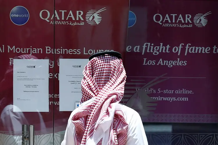 Qatar Airways: o Egito também rompeu relações com o país, mas não fechou seu espaço aéreo para a Qatar Airways (Faisal Al Nasser/Reuters)