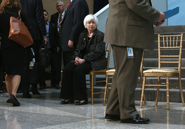 JANET YELLEN, PRESIDENTE DO FED: incertezas com Donald Trump devem levar o banco central americano a manter os juros inalterados / Mark Wilson/Getty Images