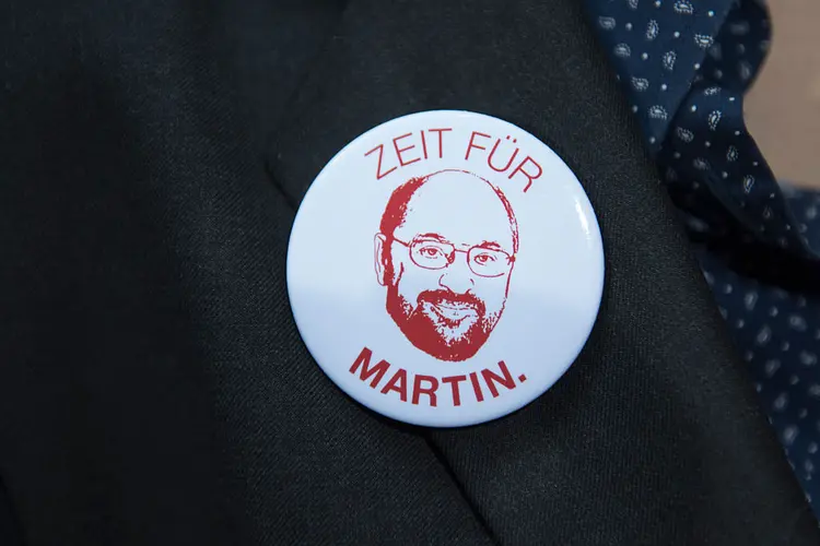 HORA DO MARTIN: Schulz, novo líder do SPD, se põe como uma alternativa a Angela Merkel nas eleições alemãs, em setembro / Steffi Loos/Getty Images