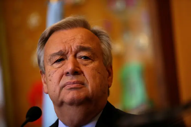 Antonio Guterres: visita acontece em meio a esforços diplomáticos para ressuscitar as negociações de paz que parecem estar em ponto morto (Rafael Marchante/Reuters)