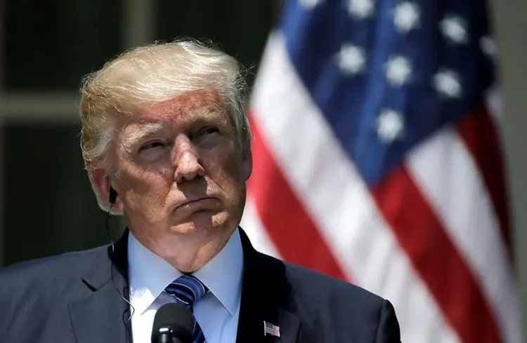 O presidente dos Estados Unidos, Donald Trump: (REUTERS/Jim Bourg/Reuters)