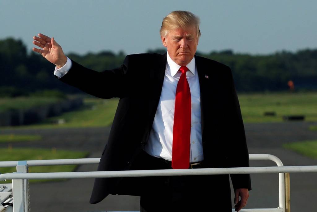 Trump: "Meu filho é uma pessoa de grandes qualidades e aplaudo sua transparência" (Yuri Gripas/Reuters)