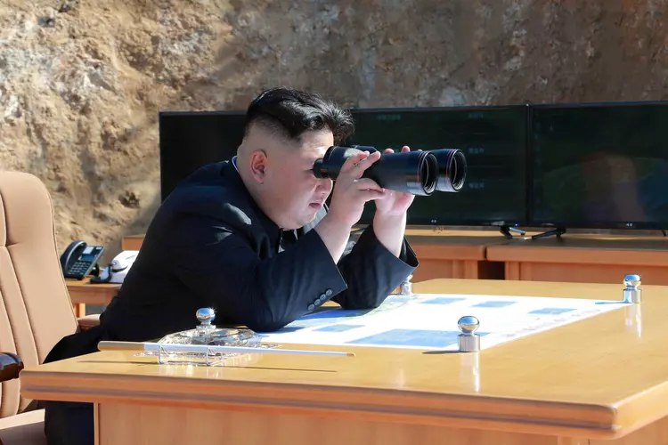 Kim Jong-Un, líder da Coreia do Norte: Cidades como Nova York estão na mira, segundo especialistas (KCNA/Reuters)