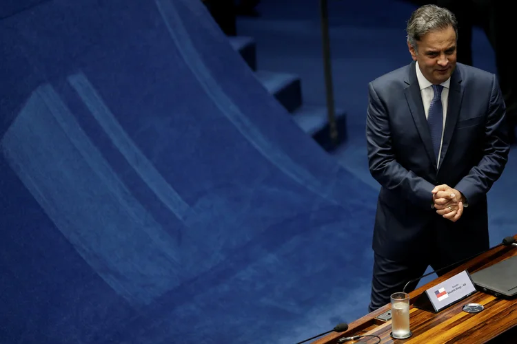 Aécio Neves: o senador foi acusado pela PGR pelos crimes de corrupção passiva e obstrução de Justiça (Ueslei Marcelino/Reuters)