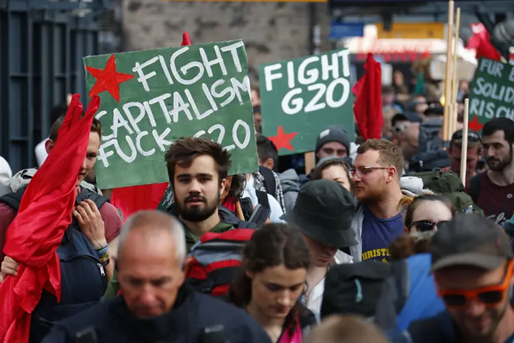 Protestos contra o G20: até 20 mil policiais estarão de plantão para vigiar a manifestação principal (Fabrizio Bensch/Reuters)