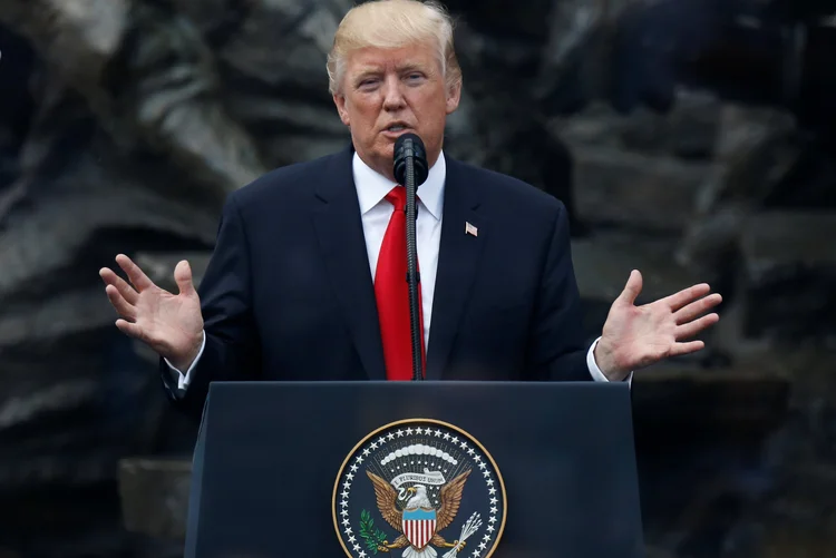 Donald Trump: o presidente também enviou uma mensagem de unidade com a Europa (Kacper Pempel/Reuters)