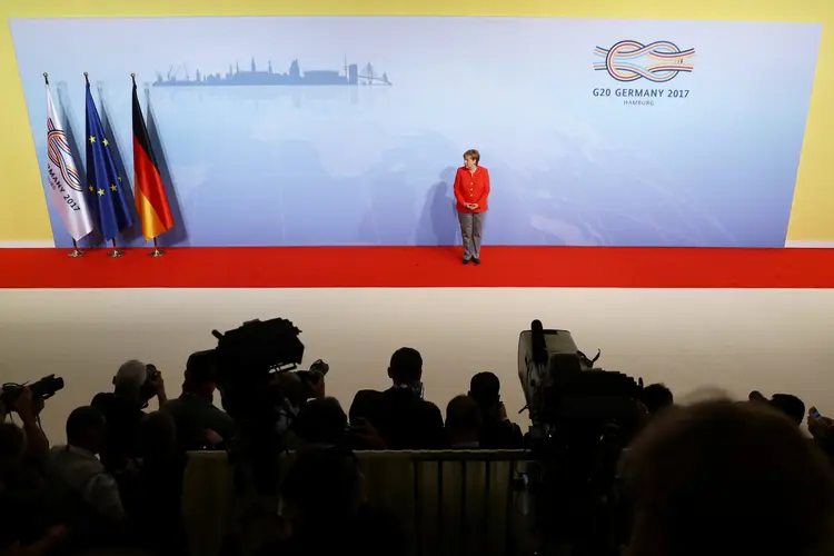 G20: a chanceler da Alemanha, Angela Merkel, é anfitriã da reunião (Kai Pfaffenbach/Reuters)