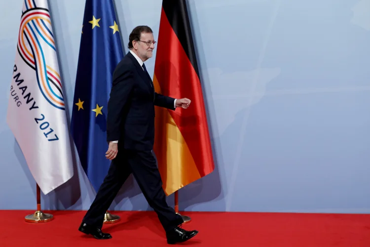 Mariano Rajoy: líder espanhol se referiu também ao debate mantido nesta manhã sobre a luta contra o terrorismo (Ian Langsdon/Reuters)