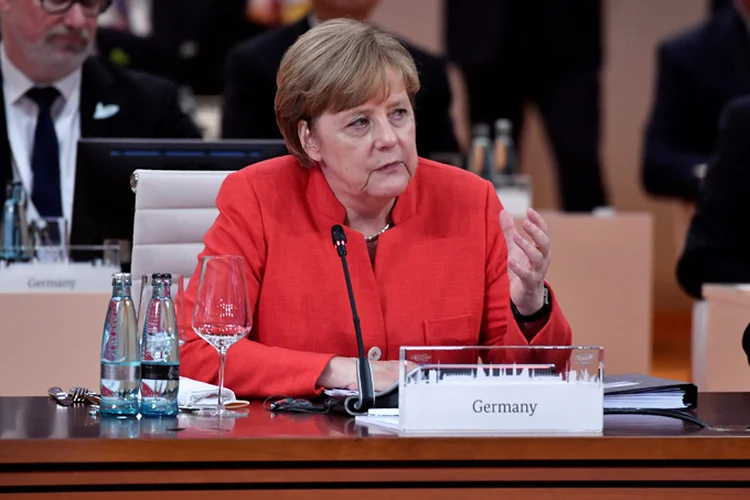 Merkel: reação durante o G-20 (John Macdougall/Reuters)