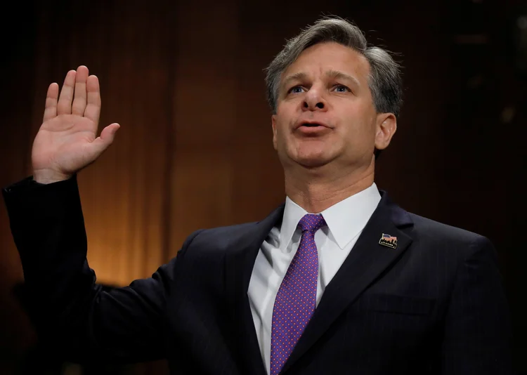 Christopher Wray: ele prometeu se demitir caso o presidente lhe peça para fazer algo ilegal (Carlos Barria/Reuters)