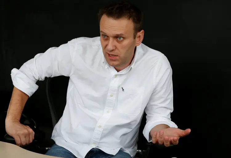 Alexei Navalny: ele anunciou sua intenção de candidatar-se às eleições do próximo ano apesar de a lei russa proibi-lo (Grigory Dukor/Reuters)