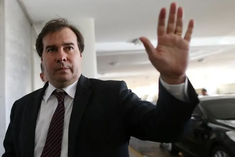 Rodrigo Maia: diferentemente das outras vezes em que Temer viajou, Maia não estará na base aérea (Adriano Machado/Reuters)