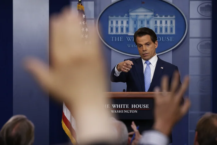 Scaramucci: ele fazia o governo Trump parecer ainda mais truculento e desorientado do que de costume (Jonathan Ernst/Reuters)