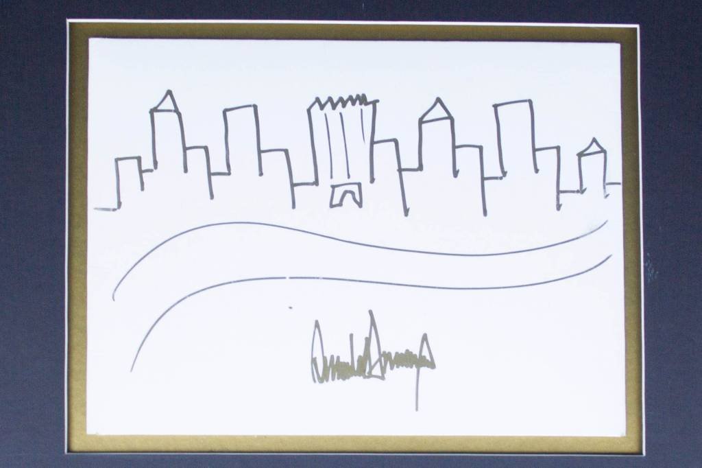 Desenho de Nova York feito por Trump é leiloado por US$ 30 mil