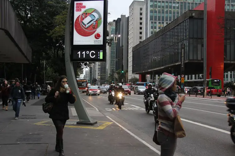 Frio em SP: ontem foi registrada a tarde mais fria do ano, na cidade, e a segunda temperatura mais baixa para o período dos últimos 13 Anos (Reprodução/Agência Brasil)