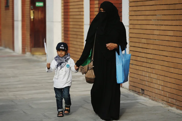 Niqab: a medida foi considerada "necessária em uma sociedade democrática" (Dan Kitwood/Getty Images)