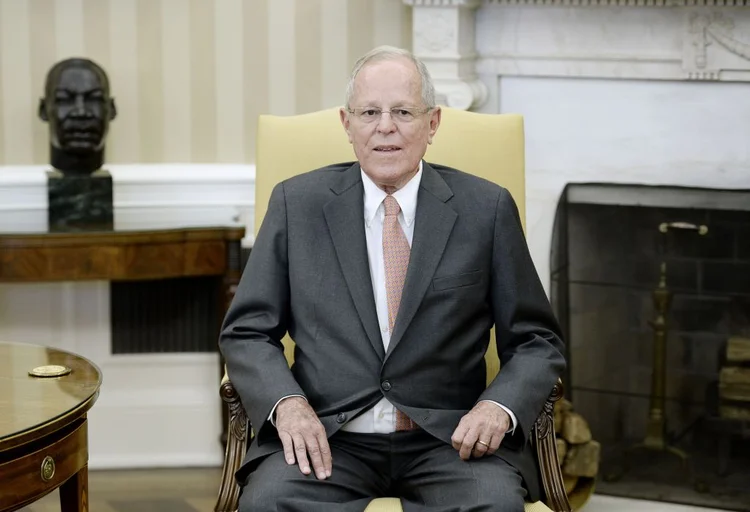 Pedro Pablo Kuczynski: se salvou da destituição em dezembro do ano passado - também pedida por seus laços com a Odebrecht (Olivier Douliery - Pool/Getty Images)