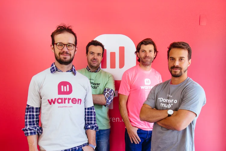 Os sócios da Warren Tito Gusmão, André Gusmão, Marcelo Maisonnave e Rodrigo Grundig (da esquerda para a direita) (Warren/Divulgação)