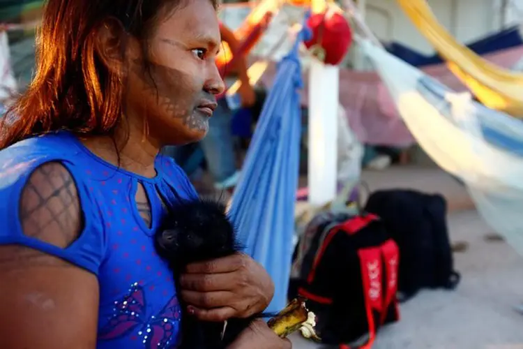 Indígena da tribo Munduruku (Lunae Parracho/Reuters)