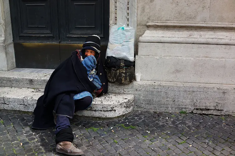 Itália: a área central foi a que registrou o maior aumento de pessoas em pobreza absoluta (Spencer Platt/Getty Images)