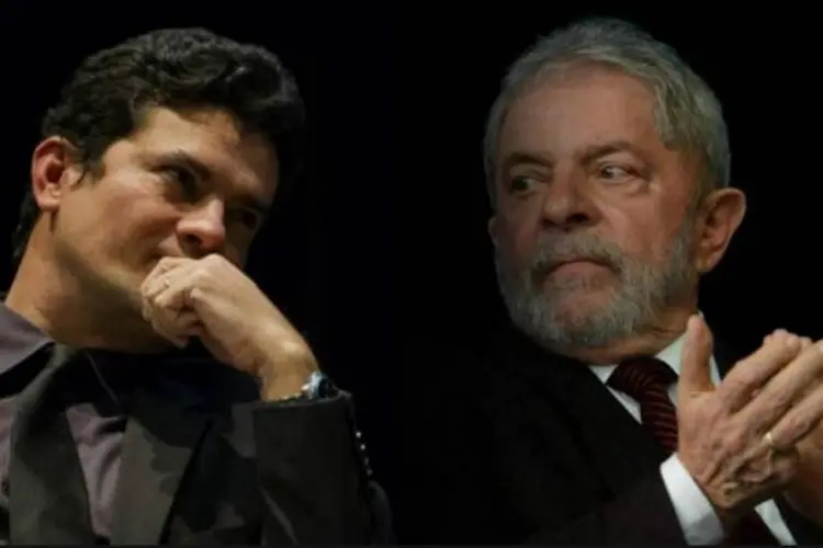 MORO E LULA: o juiz vai interrogar o petista pela ação que investiga pagamento de propina para a compra de terreno para a construção da sede do Instituto Lula (reprodução/Reprodução)