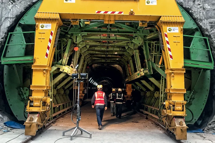 Obra do metrô em Lima, no Peru: a corrupção abalou a previsão do PIB (Foto/Divulgação)