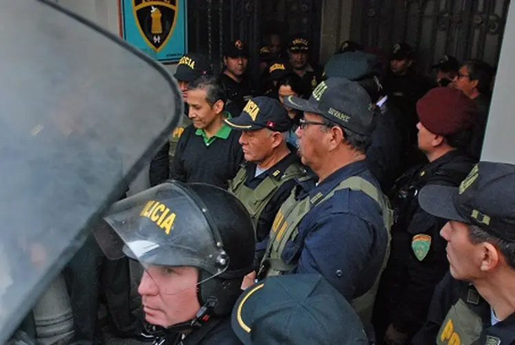 OLLANTA HUMALA: ex-presidente do Peru foi preso em Lima, na última semana, sob suspeita de envolvimento com a corrupção da Lava-Jato / Justice Palace/Handout via Reuters