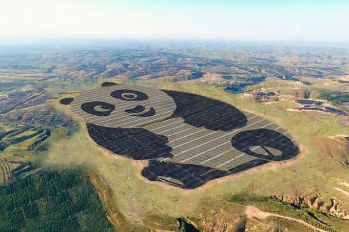 Já viu a central de energia solar mais fofa do mundo? É um panda