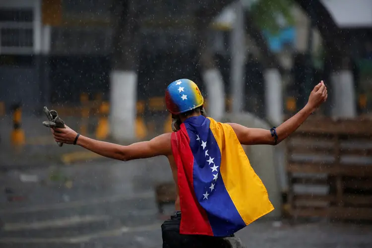 Venezuela: poucos manifestantes foram às ruas (Carlos Garcia Rawlins/Reuters)