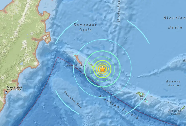 Terremoto: também podem ser atingidas pelas ondas gigantes as ilhas de Guam e o Havaí (USGS/Reprodução)