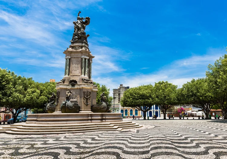 Praça São Sebastião, no centro de Manaus (Thinkstock/Thinkstock)