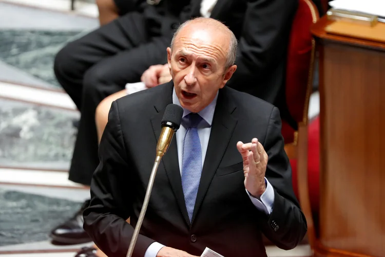 Gérard Collomb: ministro do Interior da França considerou que o atropelamento de militares foi um ato "deliberado" (Charles Platiau/Reuters)