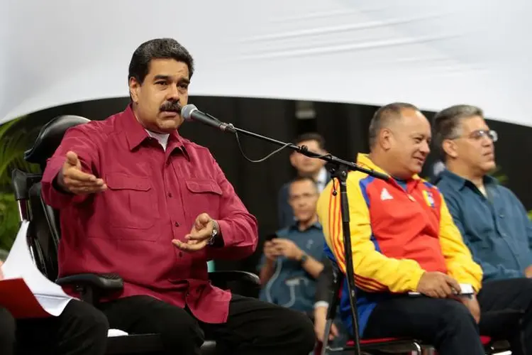 Nicolás Maduro: "este processo eleitoral não mancha ninguém, porque é um processo eleitoral transparente, auditado antes, durante e depois do processo eleitoral" (Palácio Miraflores/Divulgação/Reuters)