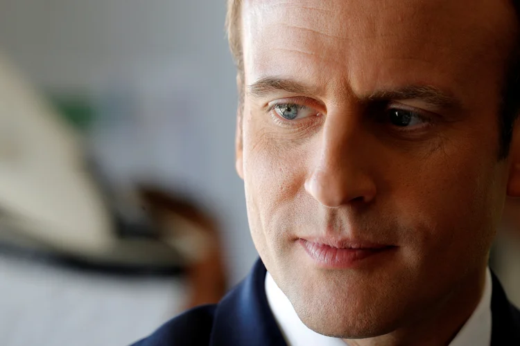 Emmanuel Macron: "continuo o diálogo com o presidente Trump porque eu estou convencido de que, no final, ele verá que é de interesse dos norte-americanos fazer parte do acordo do clima de Paris" (Philippe Wojazer/Reuters)